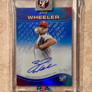 Topps Zack Wheeler Auto #d/75 Philadelphia Phillies Certified 