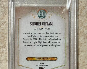 2018 TOPPS Shohei Ohtani Gypsy Queen RC Rookie Card #89 PSA 9 Mint