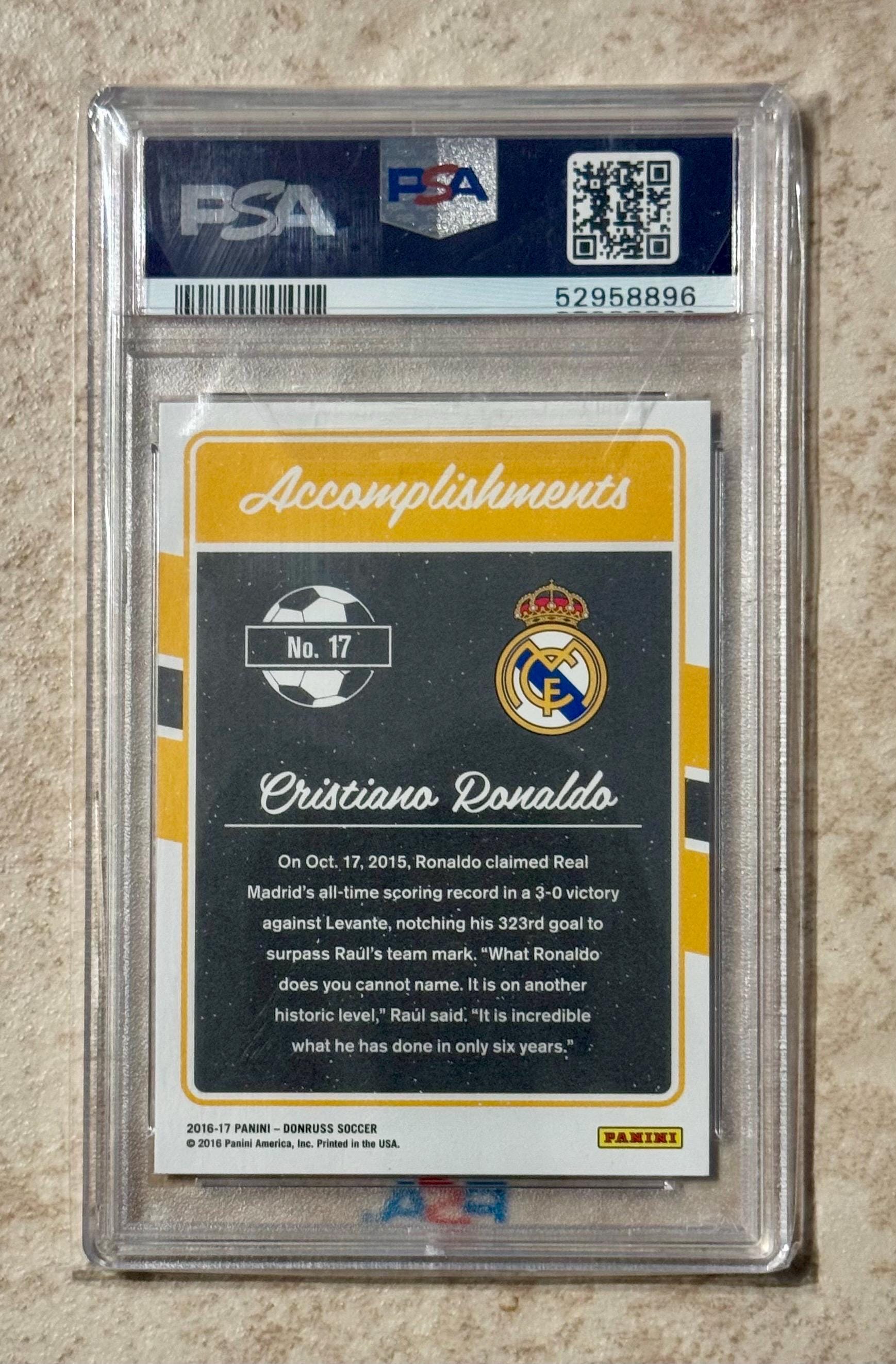 Cristiano Ronaldo 2016 Donruss Accomplishments Holographic Holo 