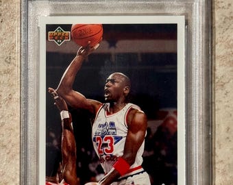1991 Upper Deck All-Star Checklist #48 Michael Jordan PSA 9 Mint