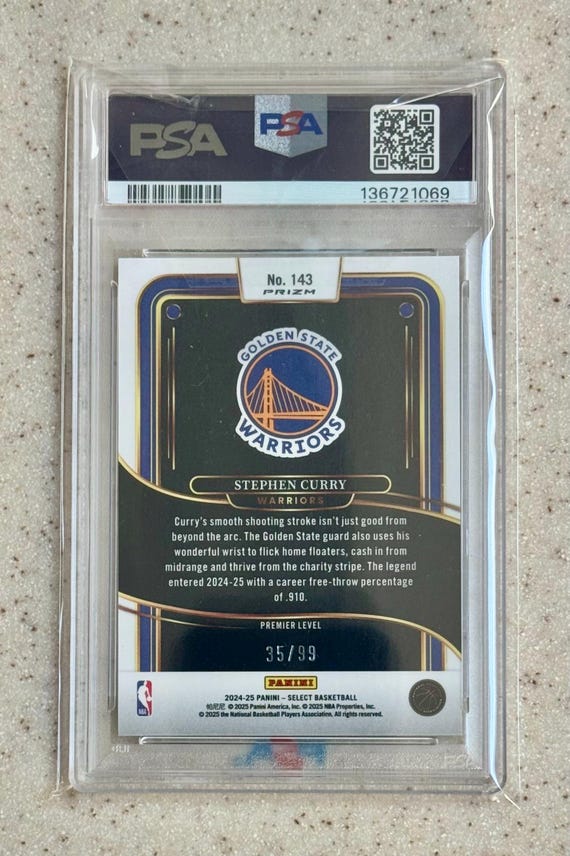 Stephen Curry 2024 Panini Select #143 Light Blue Disco #/99 PSA 9