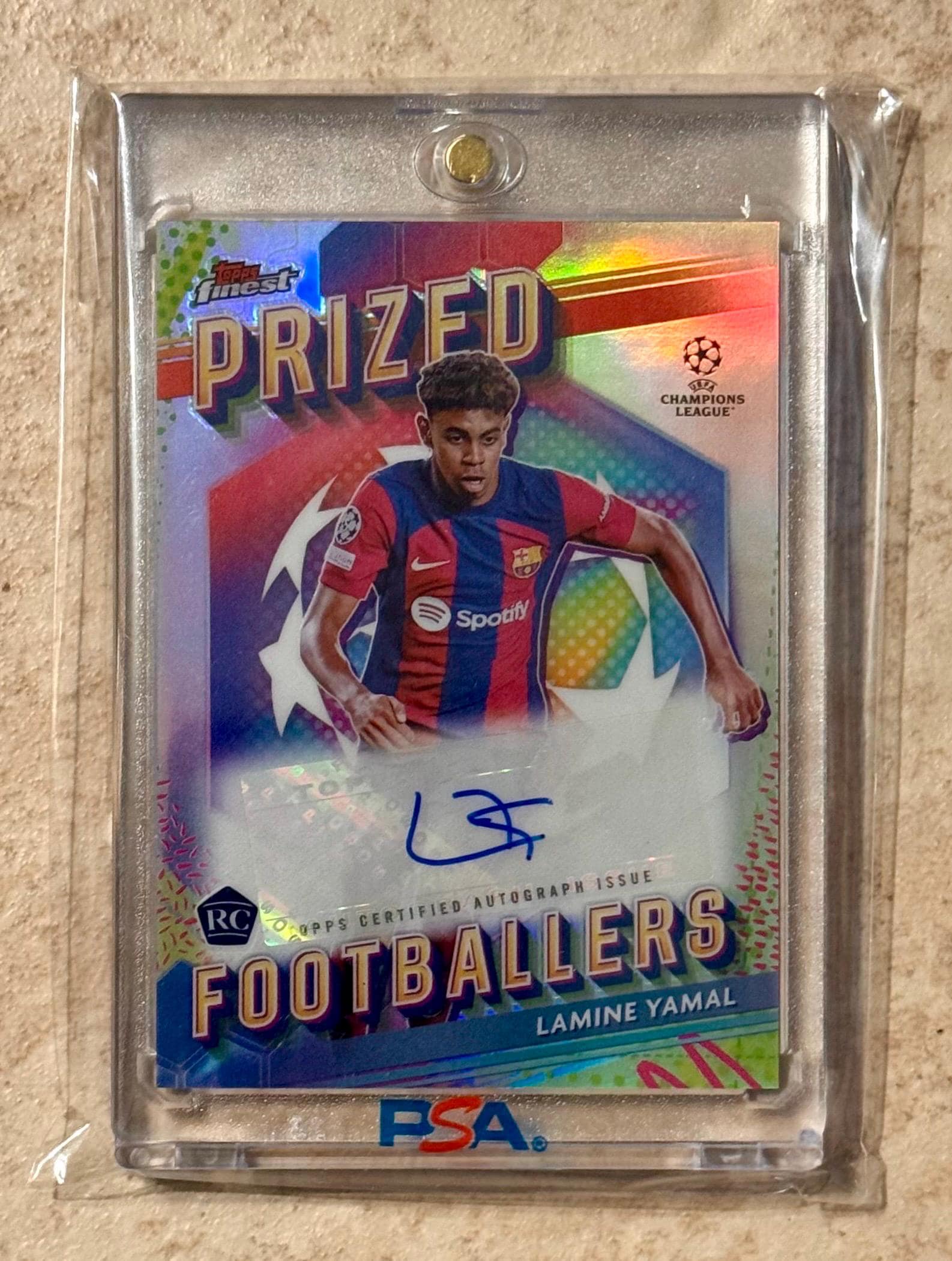2023-24 Topps Finest Lamine Yamal Prized Footballer Certified