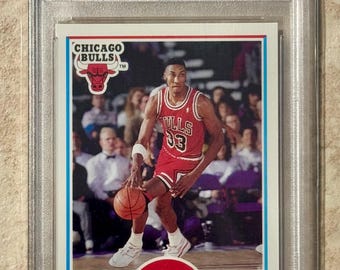 Scottie Pippen 1988 Rookie Card RC PSA 9 Mint -- Graded