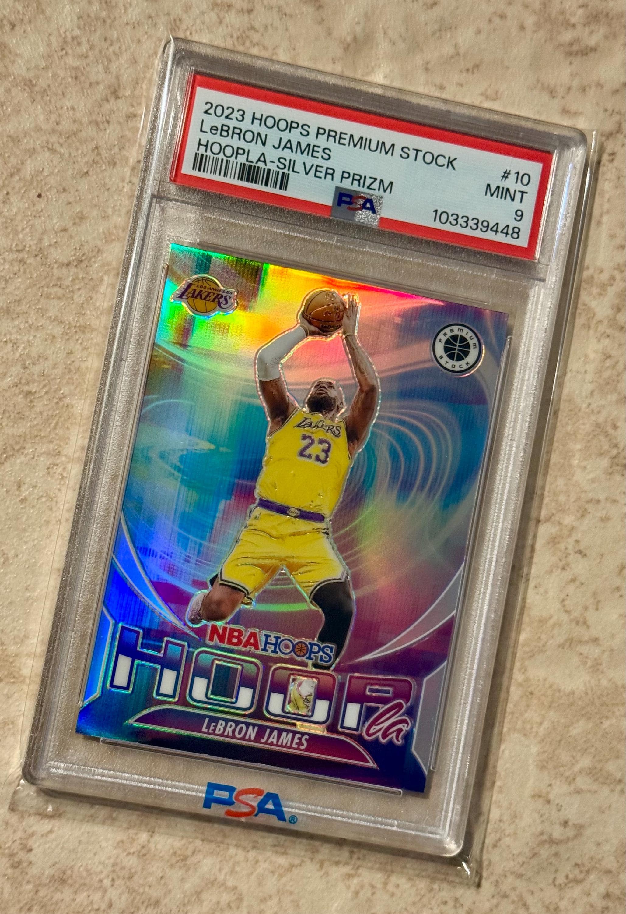 2023 PANINI HOOPS Premium Stock Hoopla Silver Prizm #10 Lebron