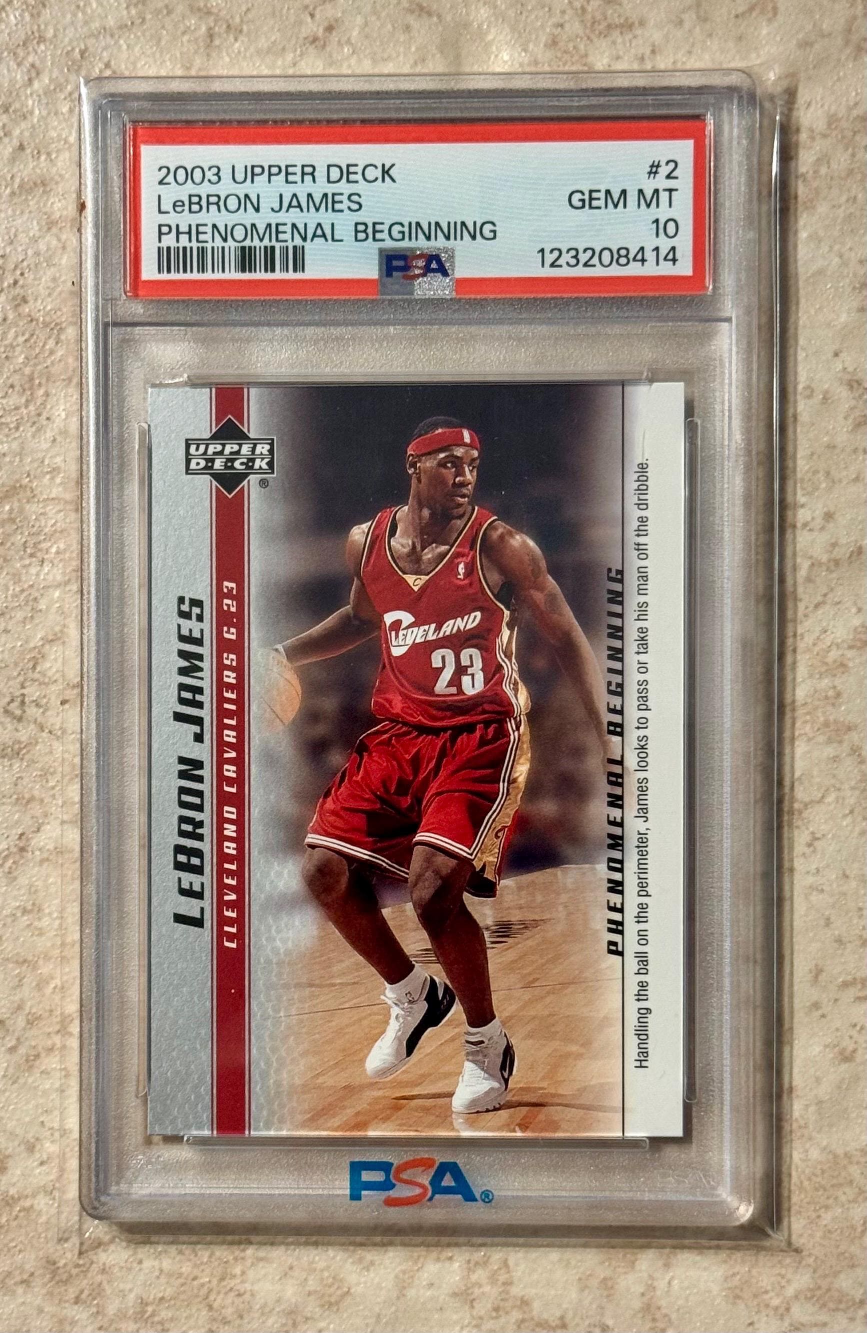 2003-04 Upper Deck Lebron James #2 Phenomenal Beginnings PSA 10 