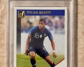 Kylian Mbappe 2018 Panini Donruss Soccer Rookie Card RC #132 PSA 10 Real Madrid