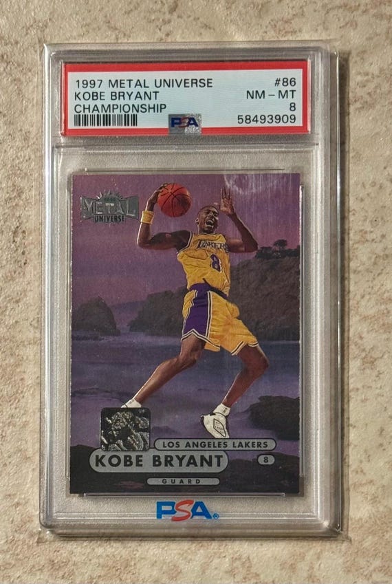 1997 Metal Universe Kobe Bryant #86 Los Angeles Lakers PSA 8 - Etsy UK