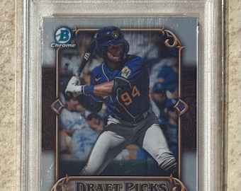 2023 Bowman Chrome Draft Draft Plectrums en vooruitzichten #DPP13 Jackson Chourio PSA 10 Gem Mint Rookie Card