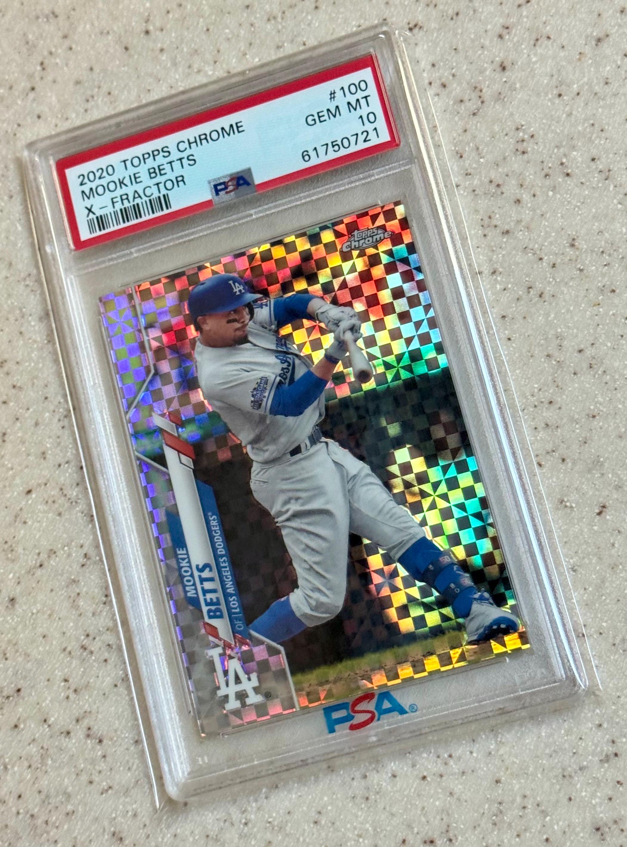 2020 Topps Chrome Xfractor Refractor Mookie Betts PSA 10 Gem Mint