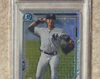 2021 Bowman Chrome Mega Box Refractor #85 Anthony Volpe PSA 9 Mint Rookie Card RC