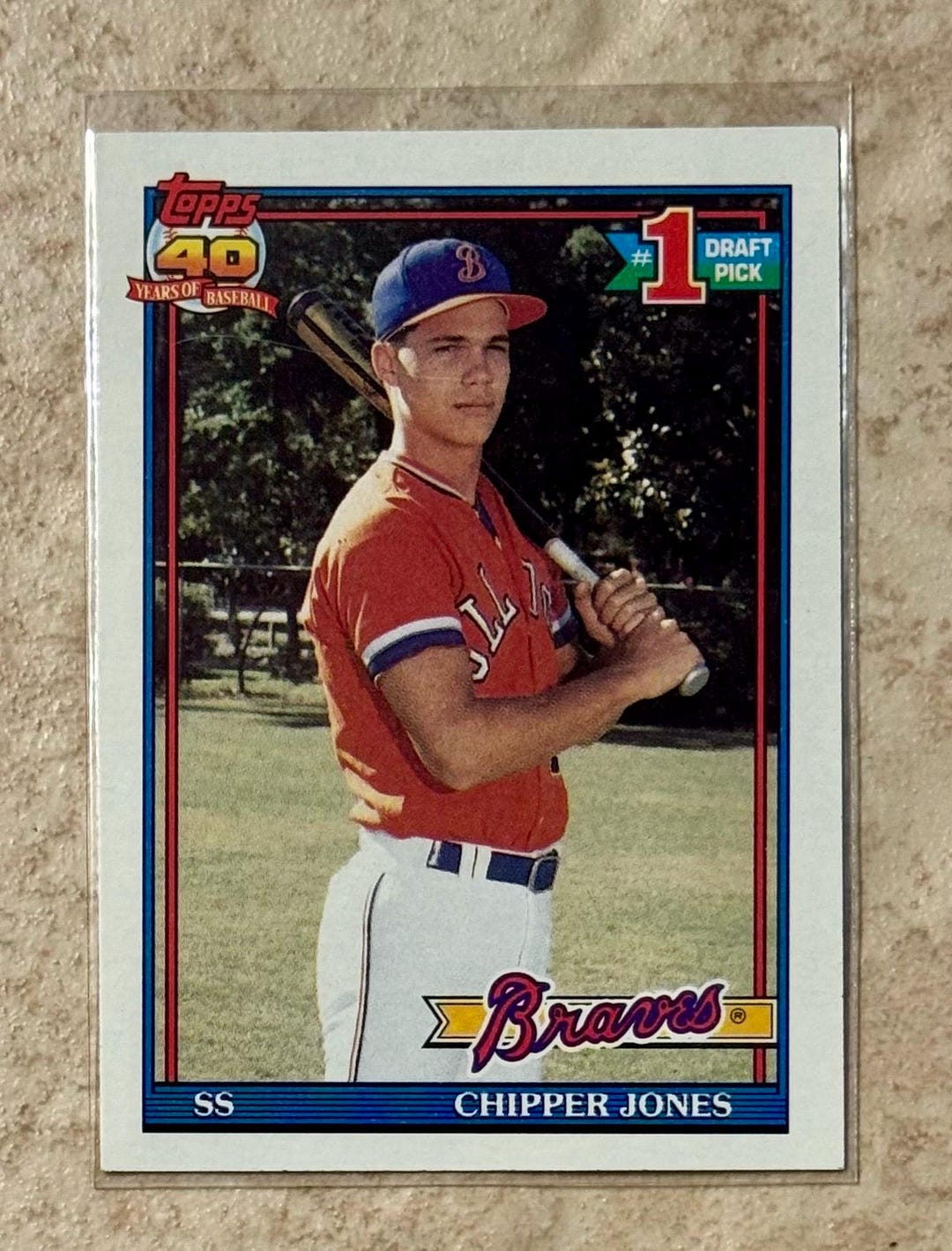 1991 Topps Chipper Jones #333 Rookie Card RC Atlanta Braves - Etsy