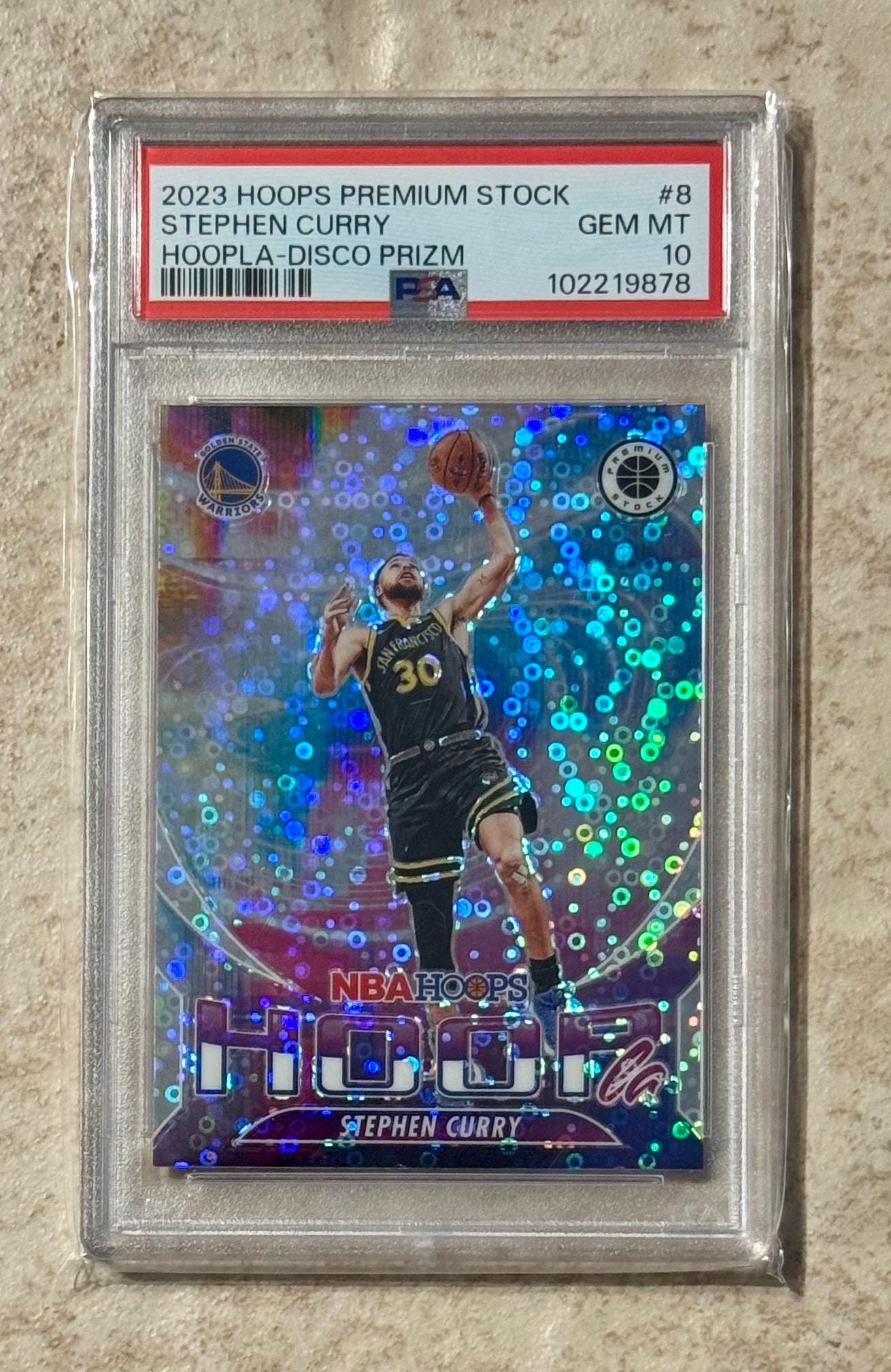 2023-24 Nba Hoops Premium Stock - Steph Curry #8 Hoopla Disco 