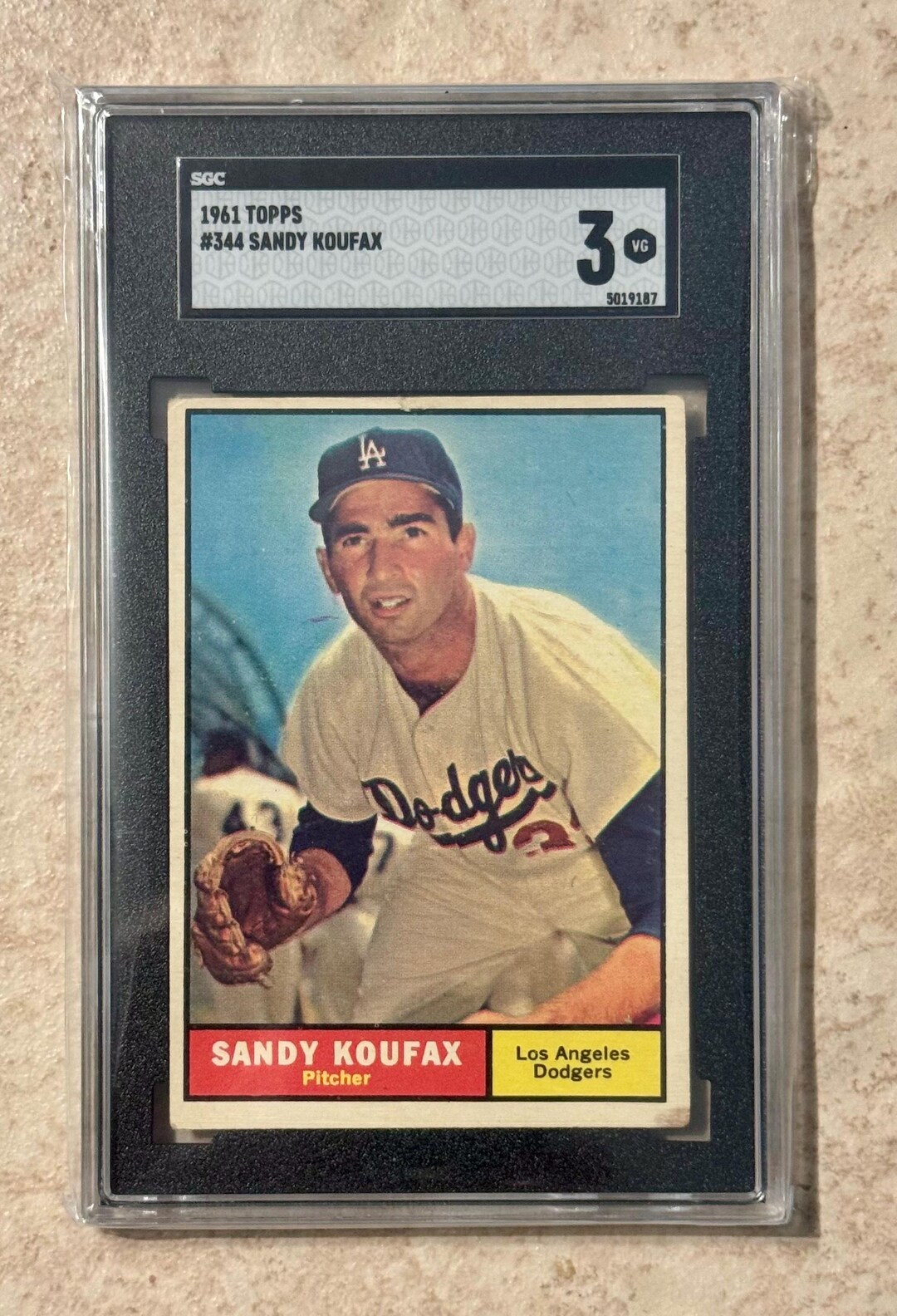 1961 Topps #344 Sandy Koufax Dodgers HOF SGC 3 - Etsy