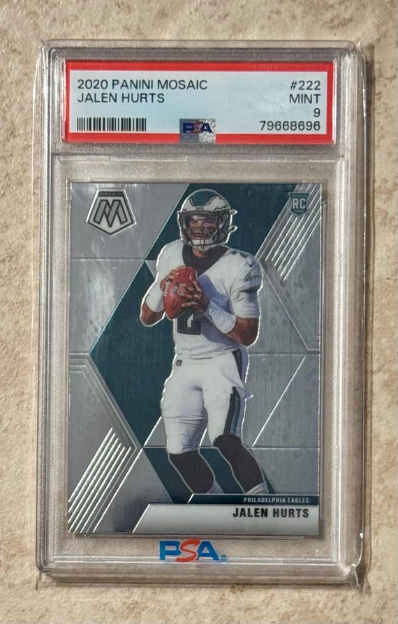 jalen hurts graded rookie card Amazon.com: Graded 2020 Panini Prizm Jalen Hurts #343 Rookie RC Football  Card PSA 10 Gem Mint : Collectibles & Fine Art