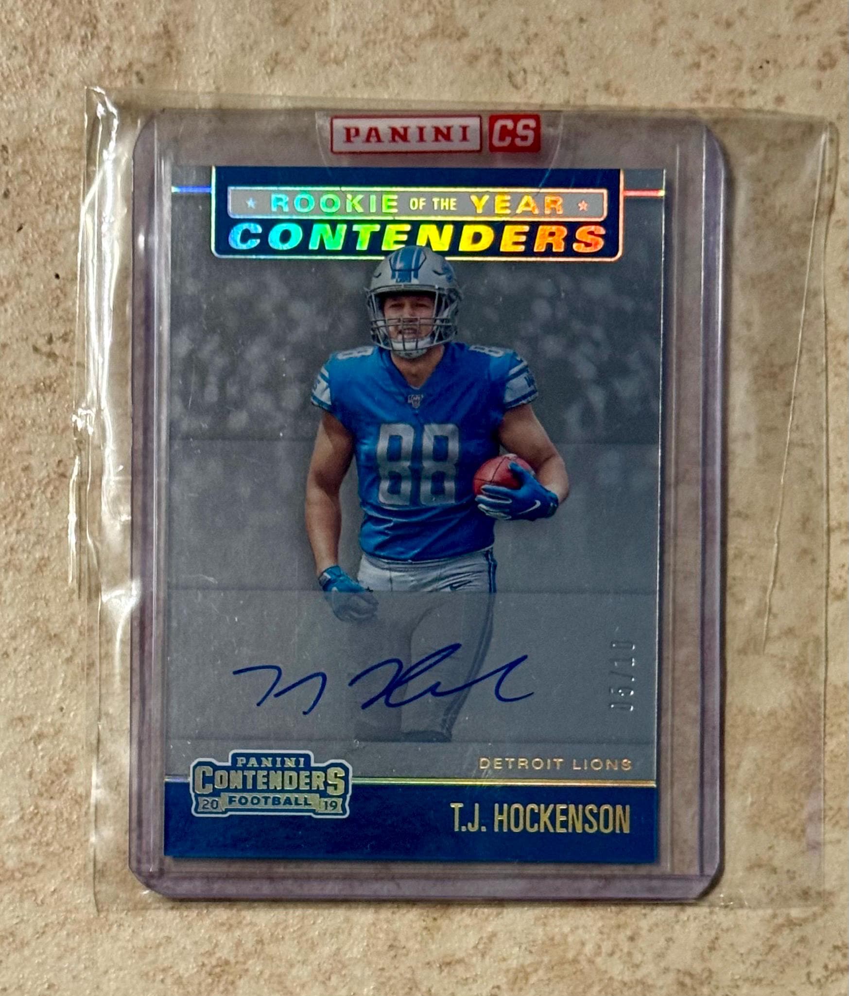 2019 Panini Contenders Rookie of the Year RPS Gold #d/10 TJ