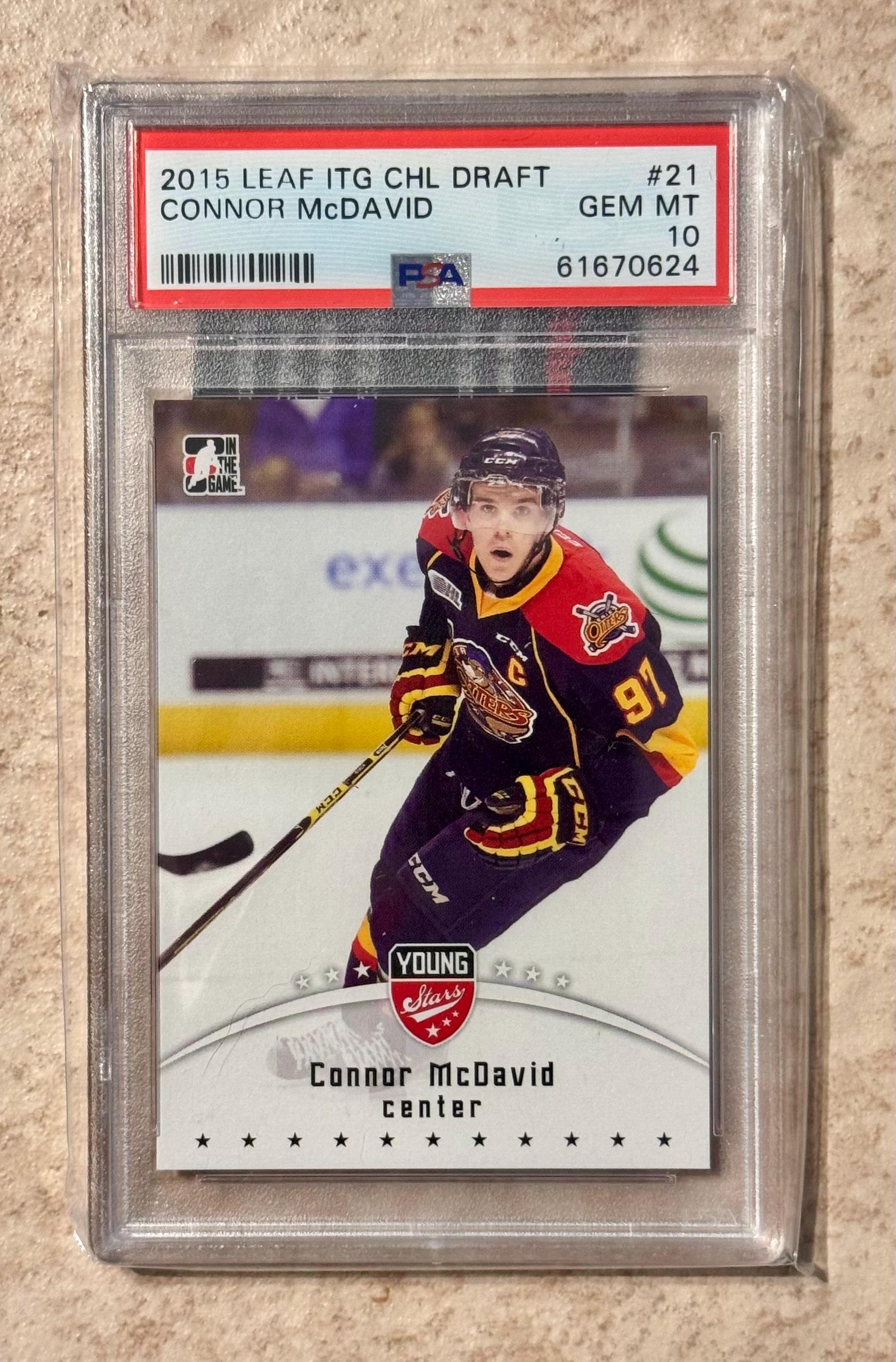 CONNOR MCDAVID DRAFT CARD #11 LEAF ITG HOCKEY ROOKIE CARD