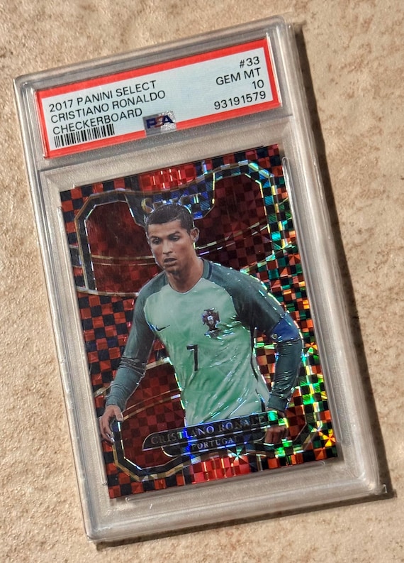 Cristiano Ronaldo 2017-18 Panini Select Checkerboard Prizm #33 PSA