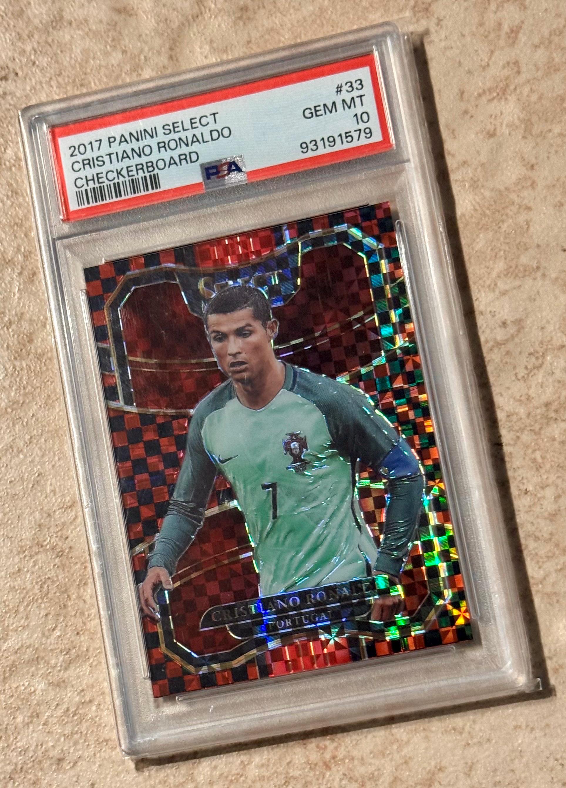 デュエルマスターズ CR7 Cristiano Ronaldo 2017-18 Panini Select Checkerboard Prizm #33 PSA