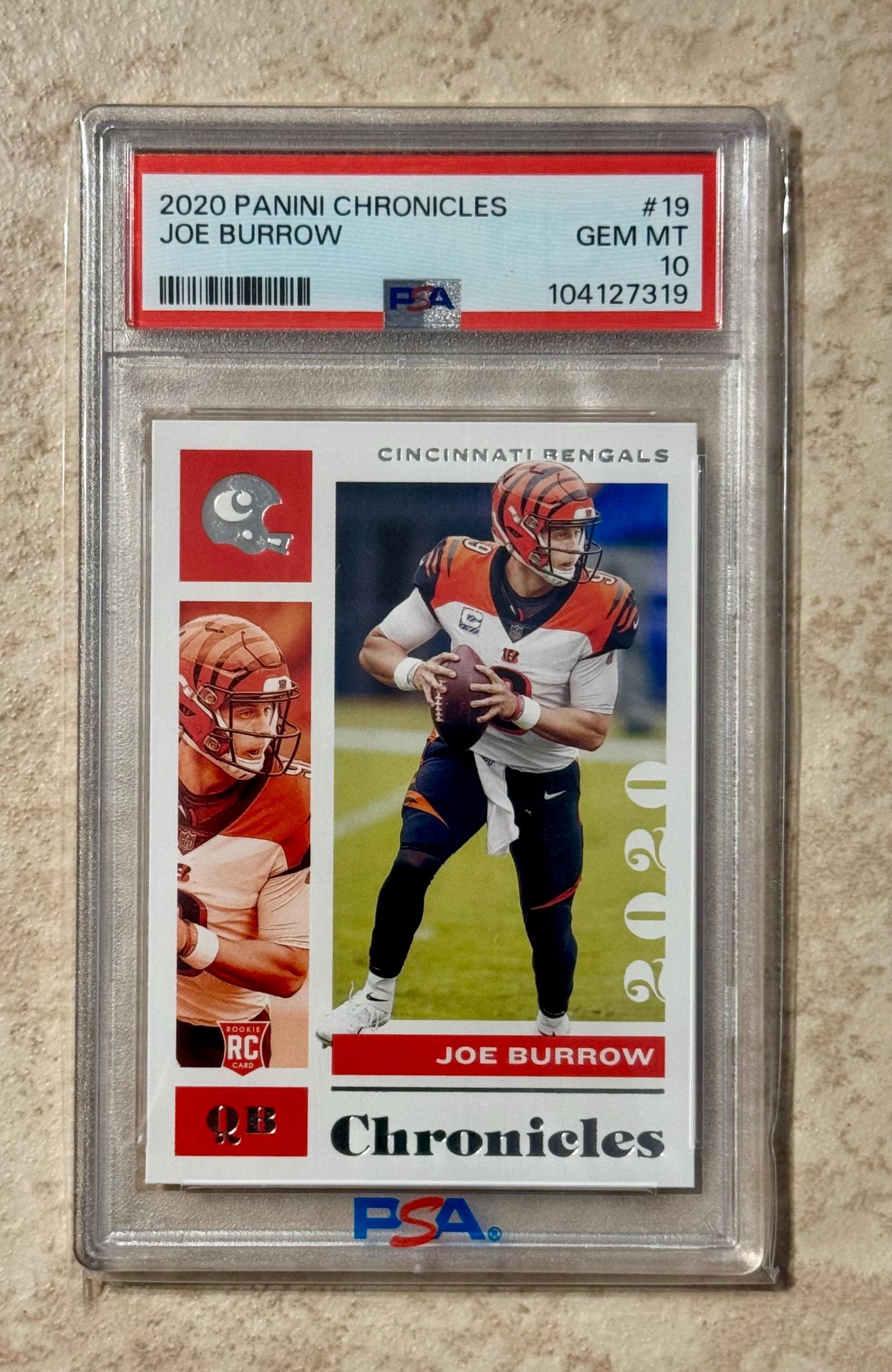 2020 Panini Chronicles 19 Joe Burrow Rookie PSA 10 Gem Mint