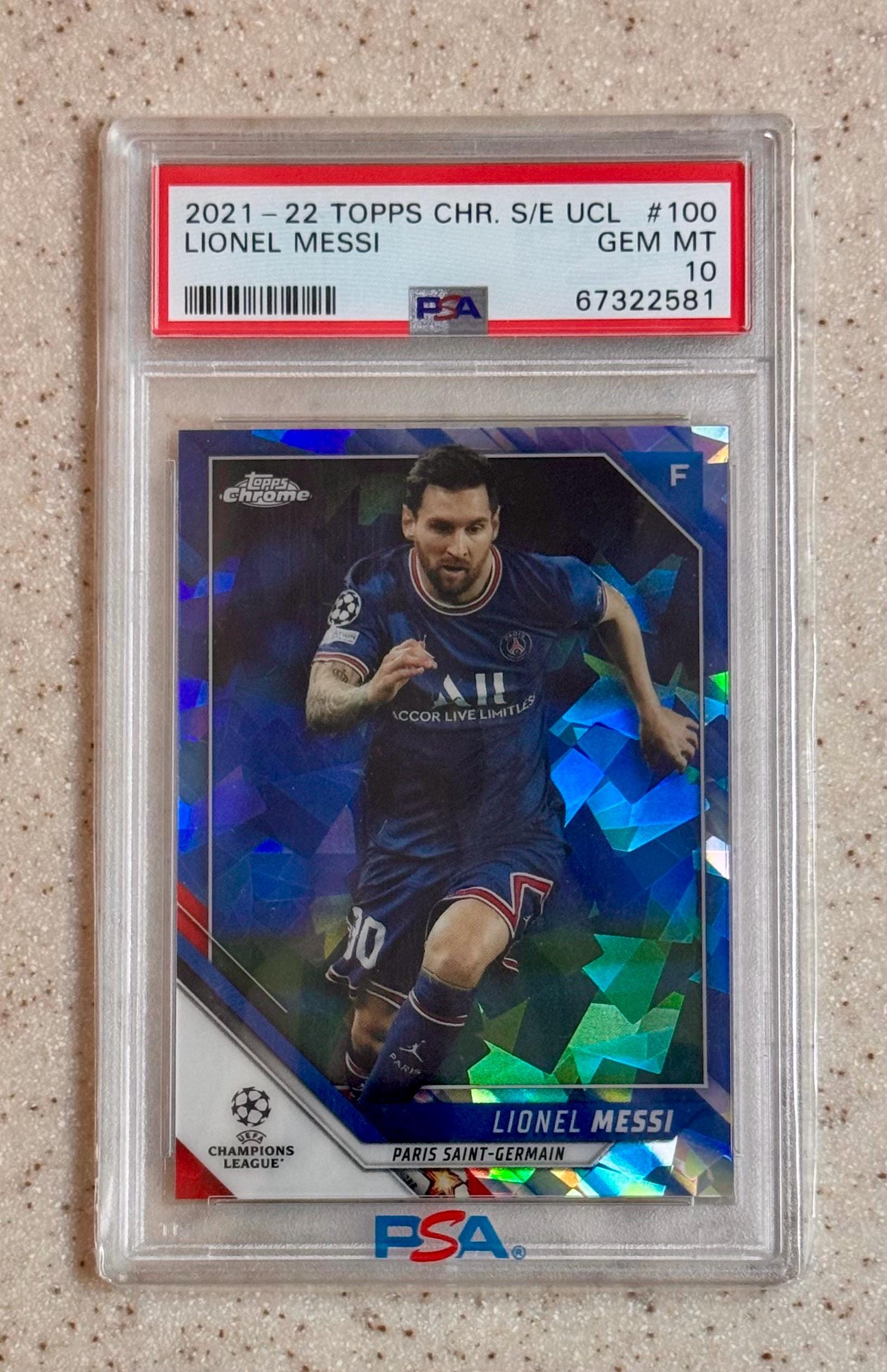2021 Topps Chrome Sapphire #100 Lionel Messi PSA 10 Gem Mint