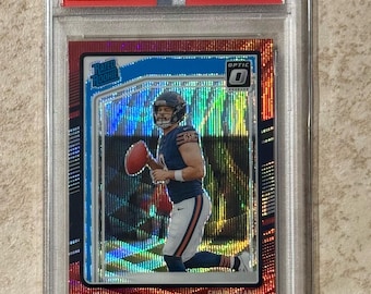 2024 Donruss Caleb Williams #327 Optic-Preview-Red Wave PSA 9 Mint Chicago Bears