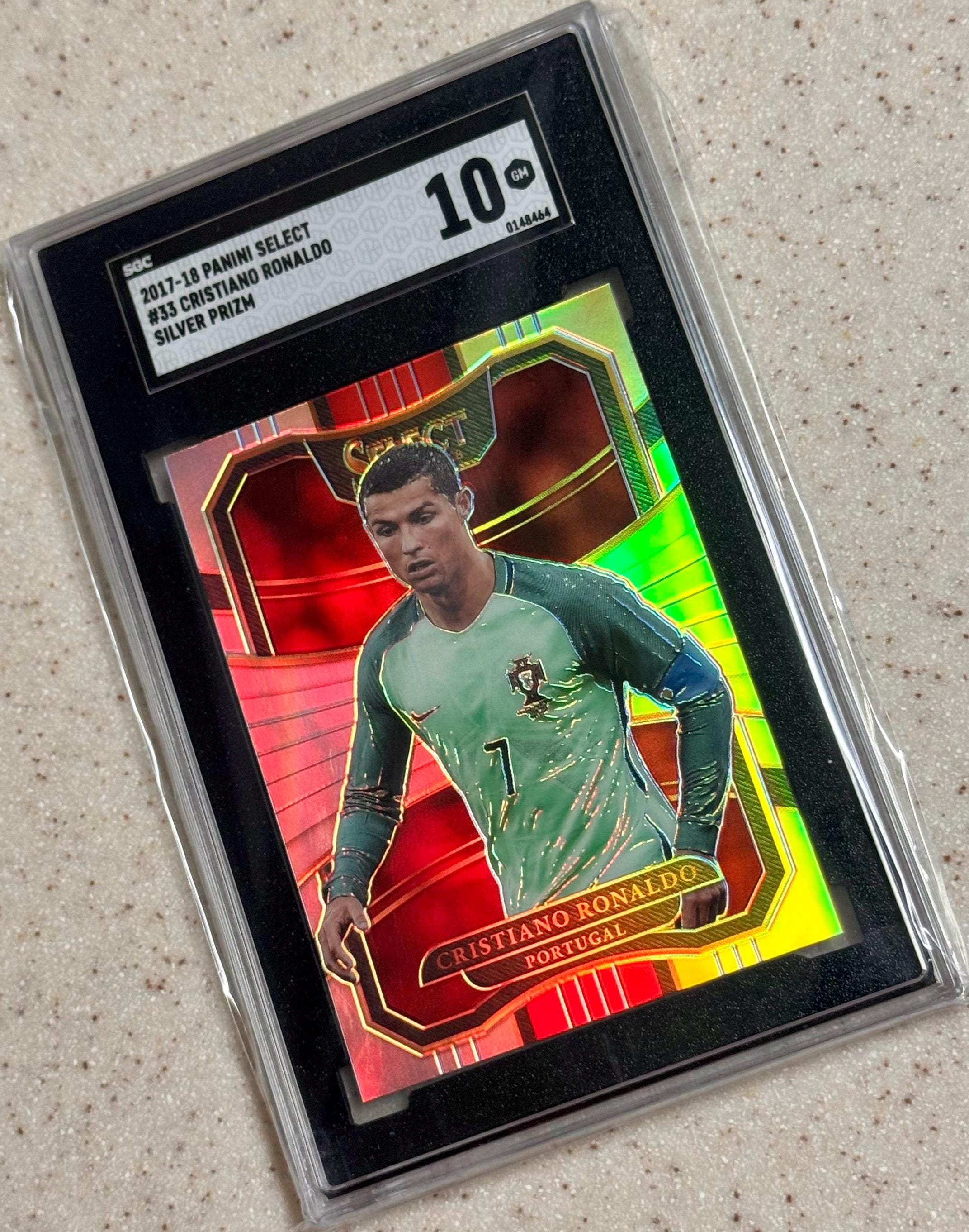 2017 Panini Select Cristiano Ronaldo #33 Silver Prizm SGC 10 Gem