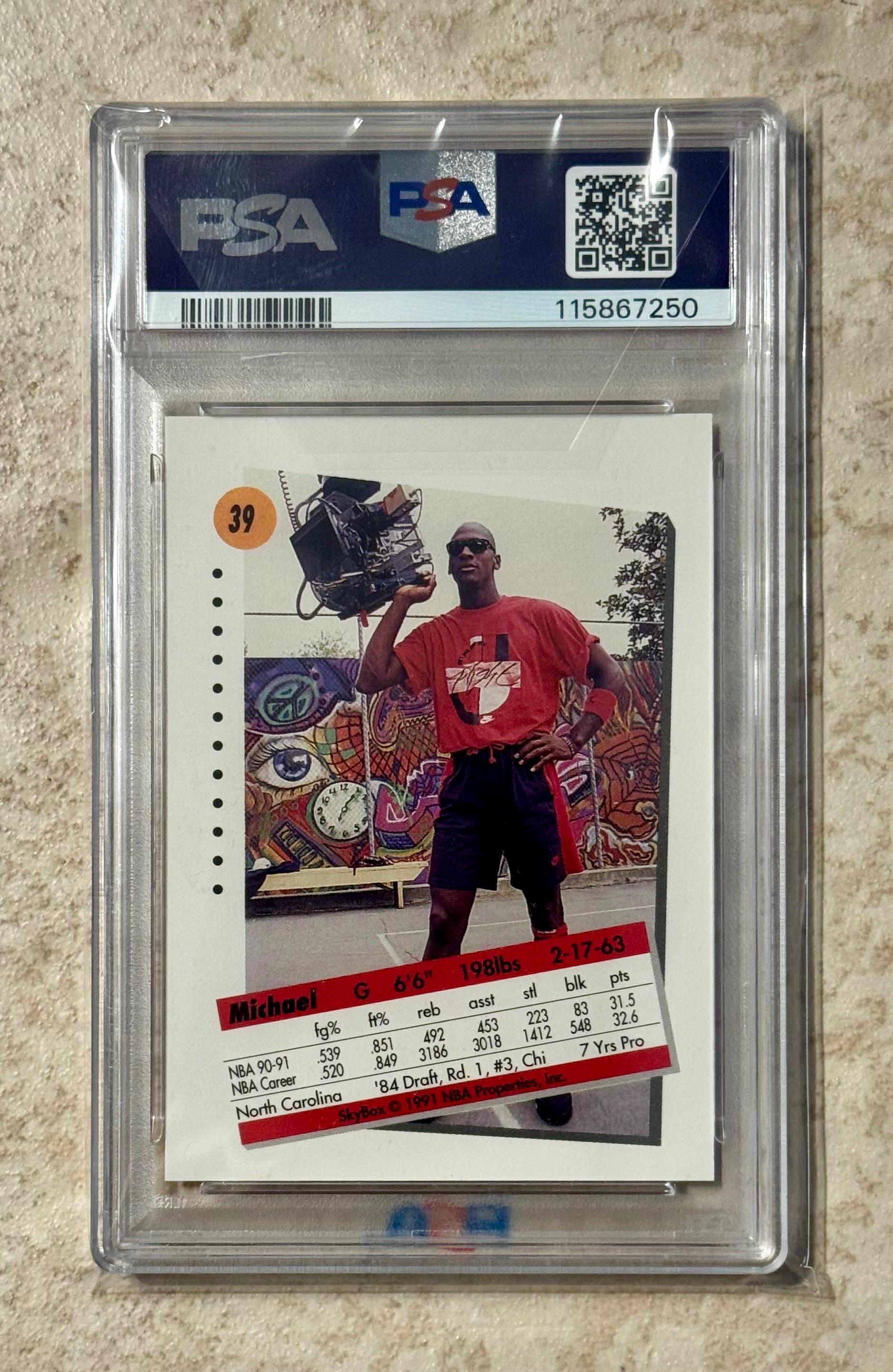 1991 Skybox #39 Michael Jordan HOF PSA 10 Gem Mint - Etsy