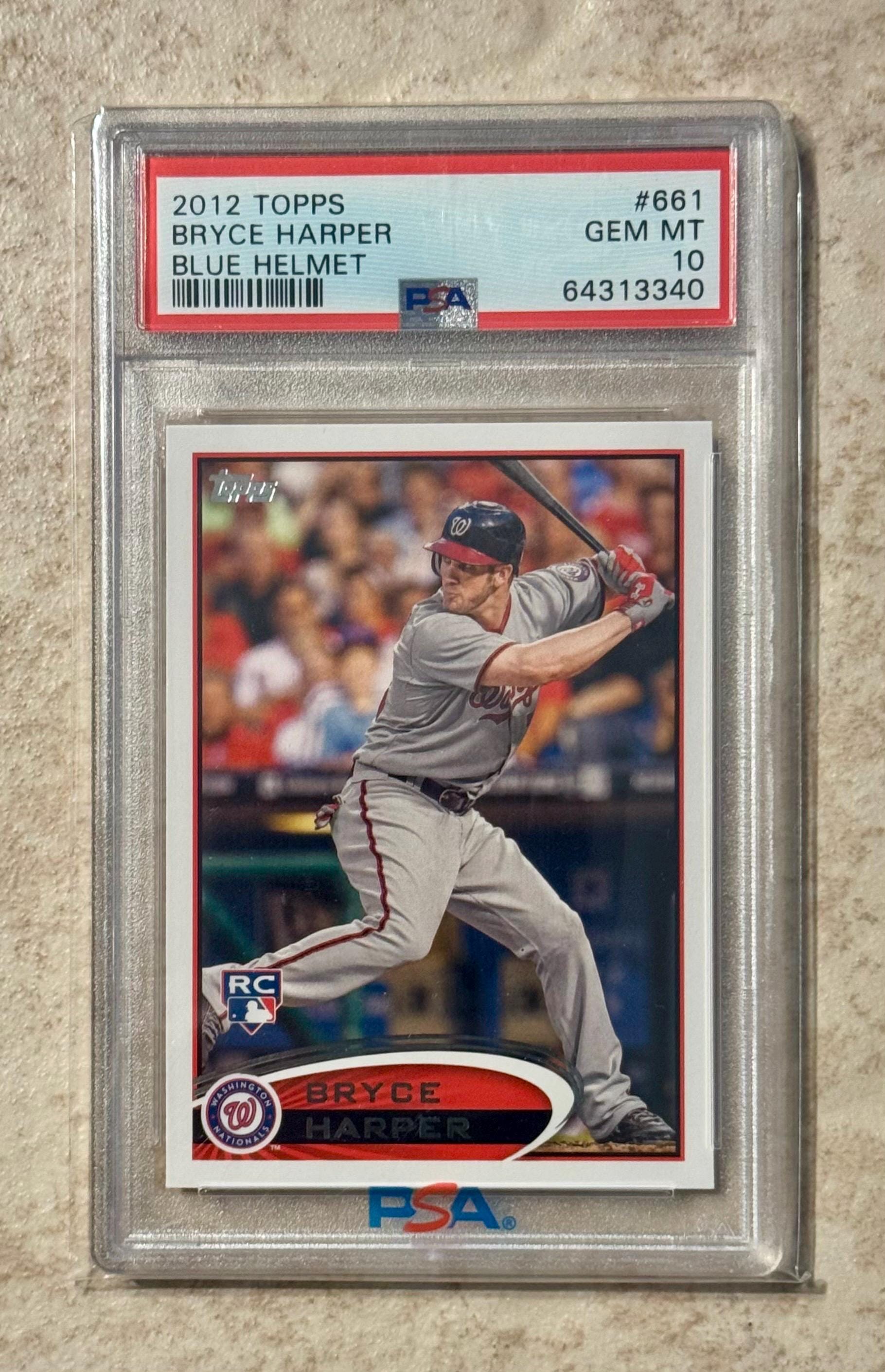 2012 Topps Bryce Harper Rookie #661 PSA 10 Gem Mint Rookie Card RC 