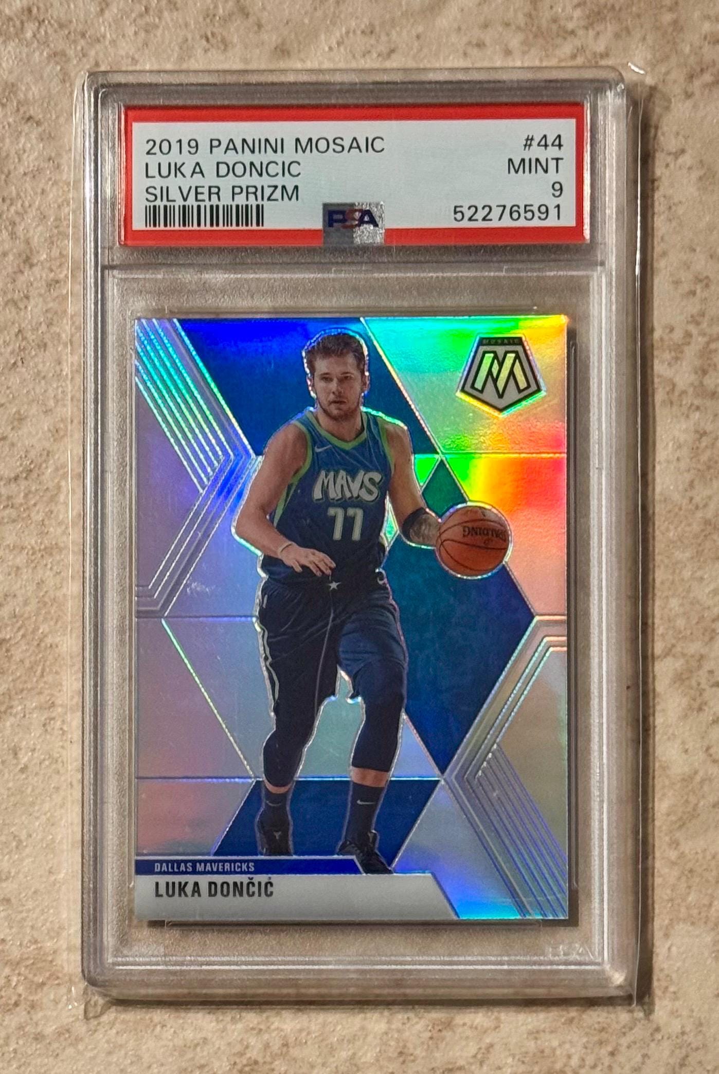 2019 Panini Mosaic Silver Prizm #44 Luka Doncic PSA 9 Mint Dallas 