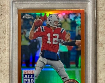 2011 Topps Chrome - Tom Brady #20 Orange Refractor PSA 8 New England Patriots