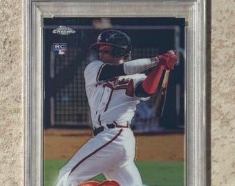 Tarjeta de novato Ronald Acuña Jr. Topps Chrome 2018 n.° 193, clasificación PSA 10 Gem Mint