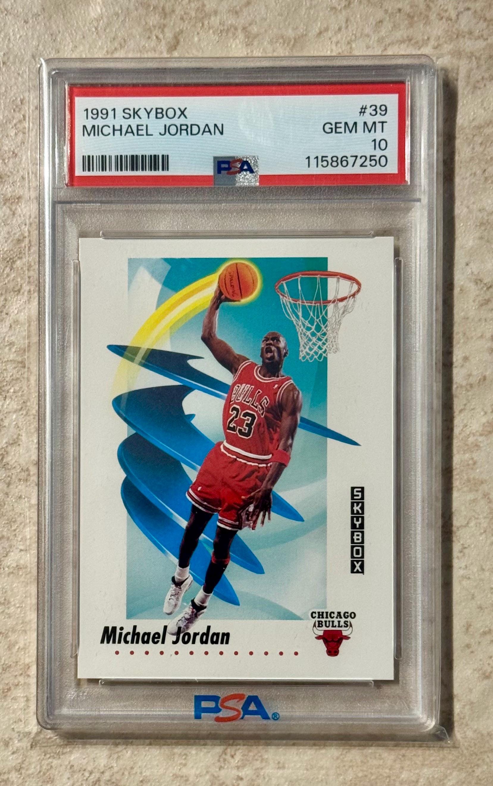 1991 Skybox #39 Michael Jordan HOF PSA 10 Gem Mint - Etsy