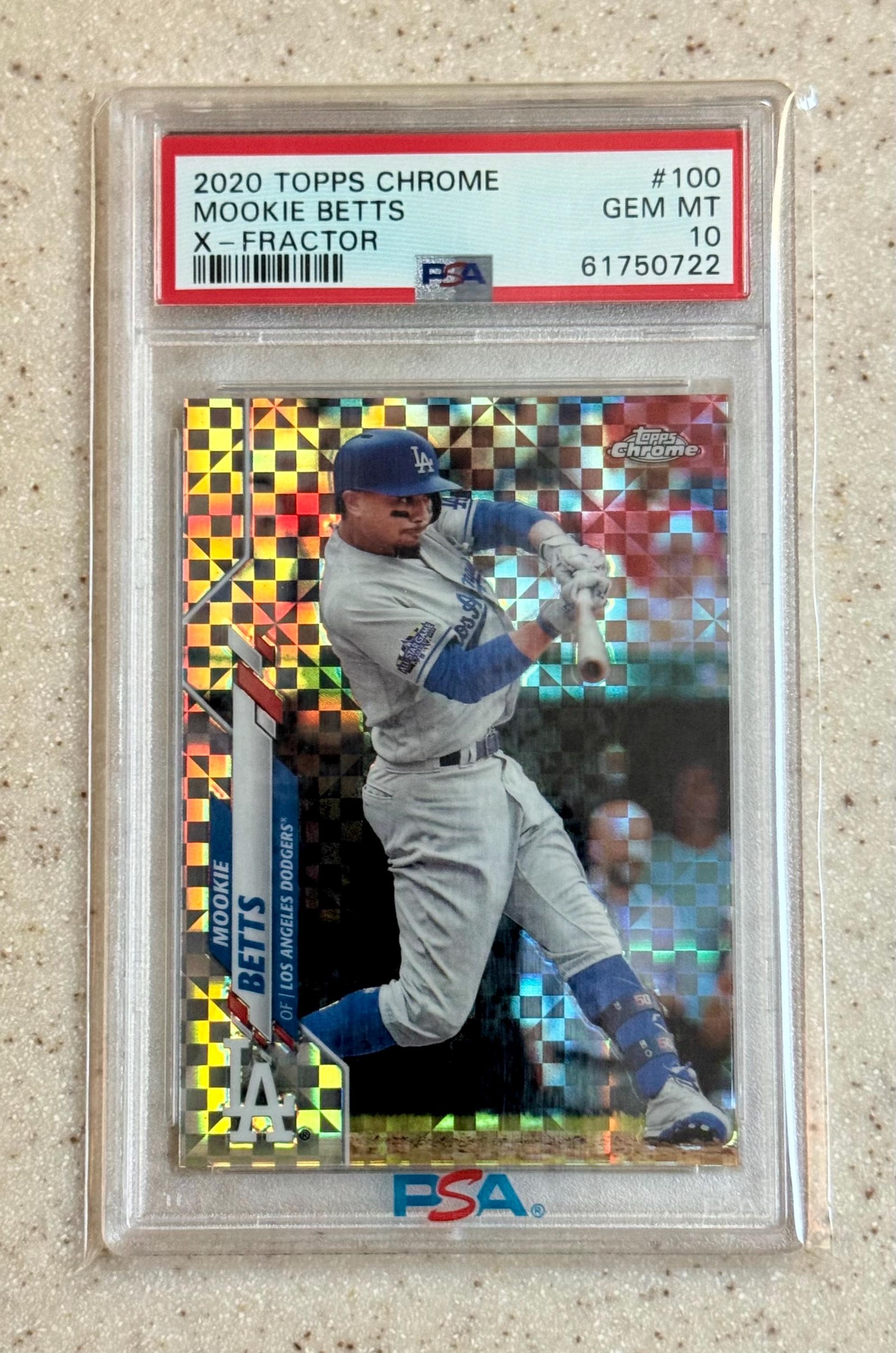 2020 Topps Chrome Xfractor Refractor Mookie Betts PSA 10 Gem Mint