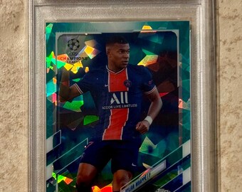 Buy 2020-21 Topps Chrome UCL Kylian Mbappe Sapphire Edition Aqua