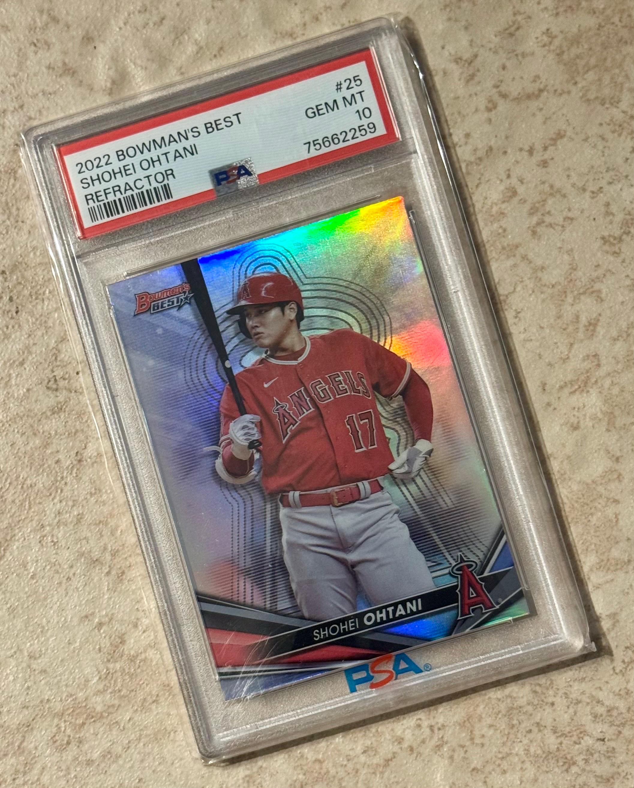 2022 Bowmans Best Shohei Ohtani Refractor #25 Los Angeles Dodgers 