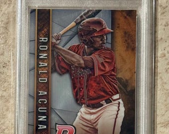Ronald Acuna Rookie Card 2017 Bowman Draft Defining Moments #BDMRA PSA 9 Mint Rookie Card
