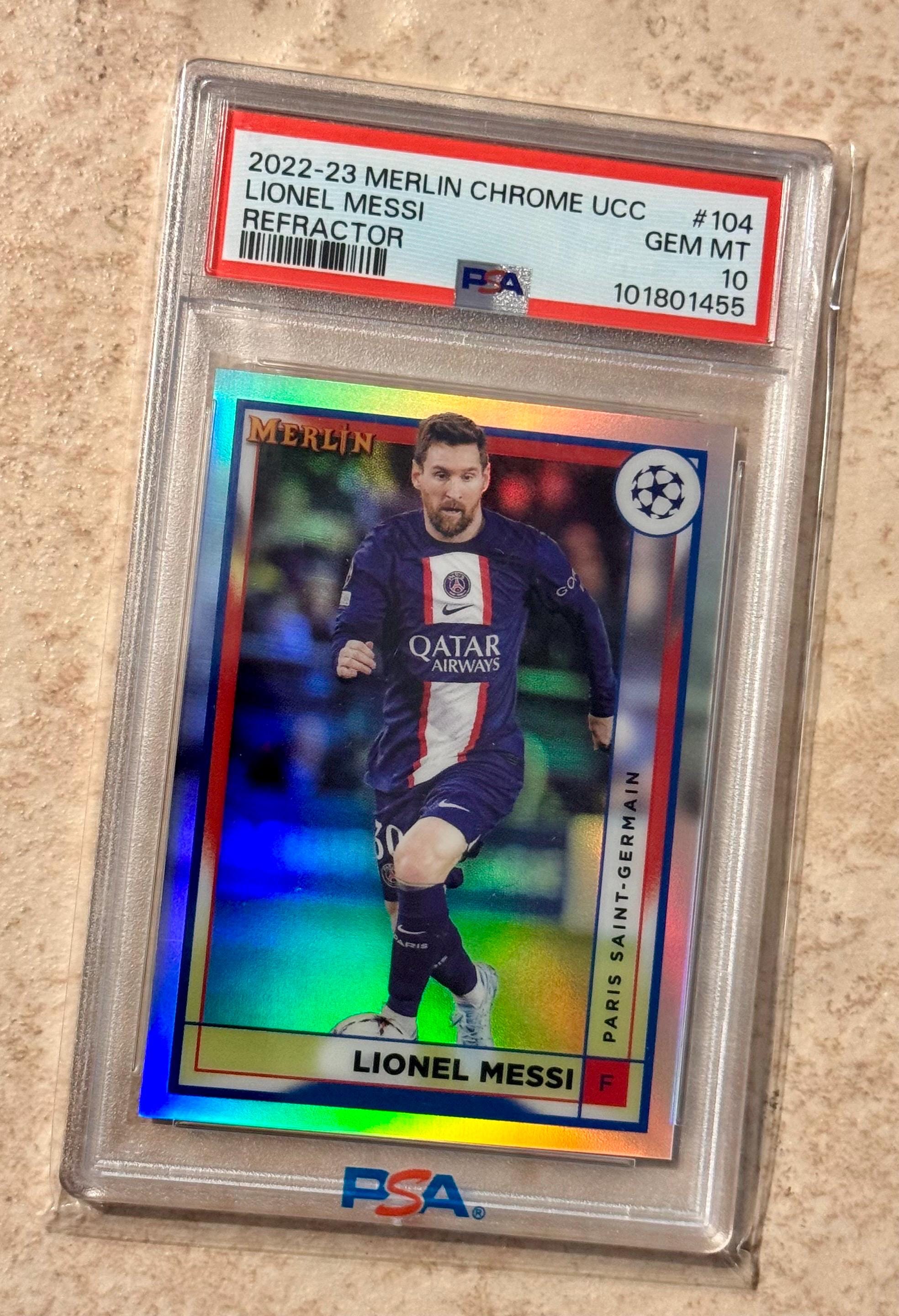 2022 TOPPS Merlin Chrome UEFA Club Competitions Lionel Messi