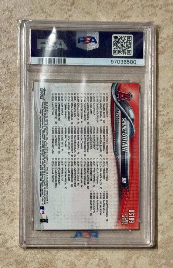 2018 Topps Update Shohei Ohtani #US189 PSA 9 Mint - Etsy