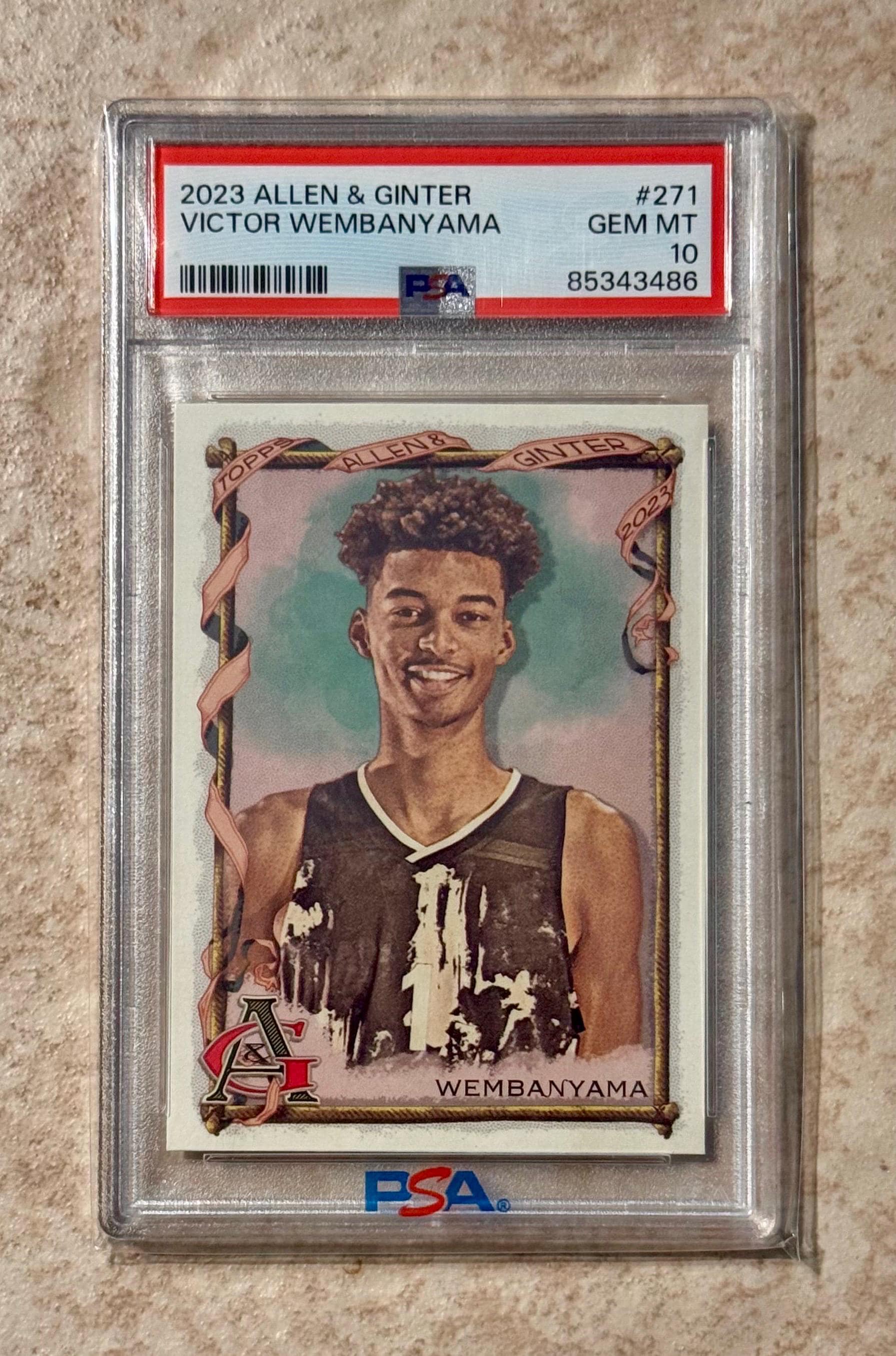2023 Allen & Ginter #271 Victor Wembanyama PSA 10 Gem Mint Rookie 