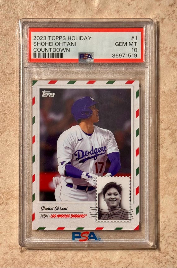 2023 TOPPS HOLIDAY Countdown #1 Shohei Ohtani PSA 10 Gem Mint Los