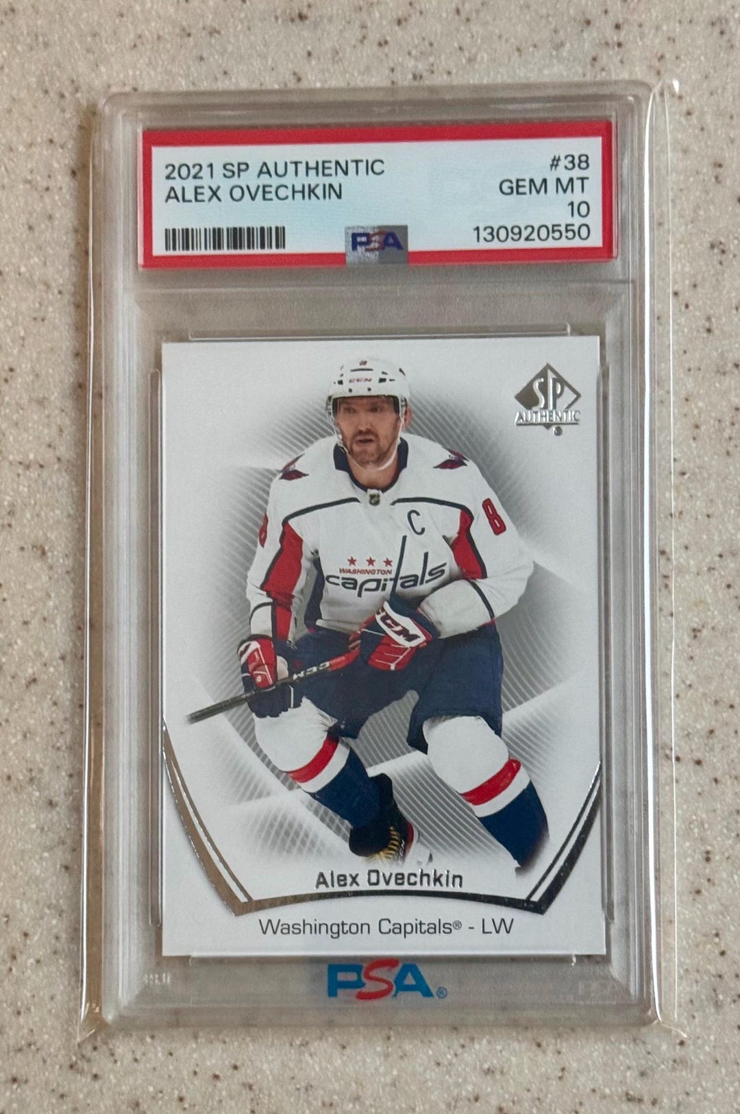 2021 SP Authentic #38 Alex OVECHKIN PSA 10 Gem Mint Washington