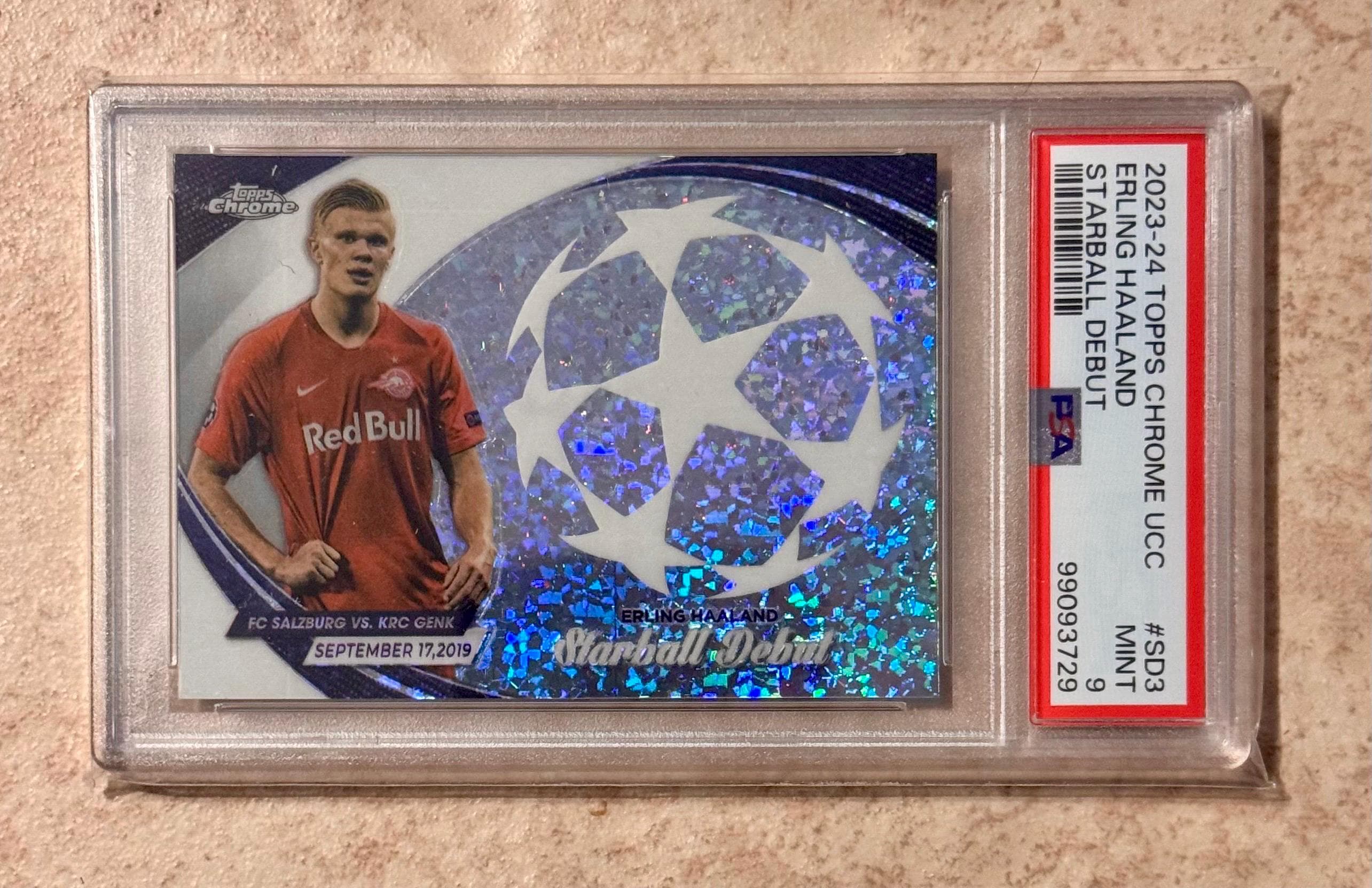 2023-24 Topps Chrome UCC Soccer Erling Haaland Starball Debut