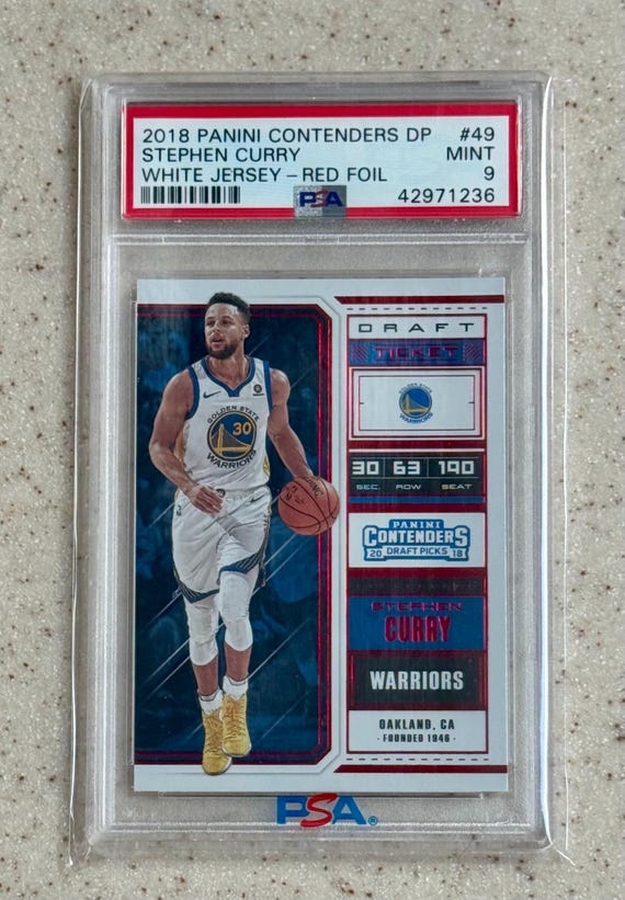2018 Panini Contenders DP #49 Stephen Curry Red Foil PSA 9 Mint