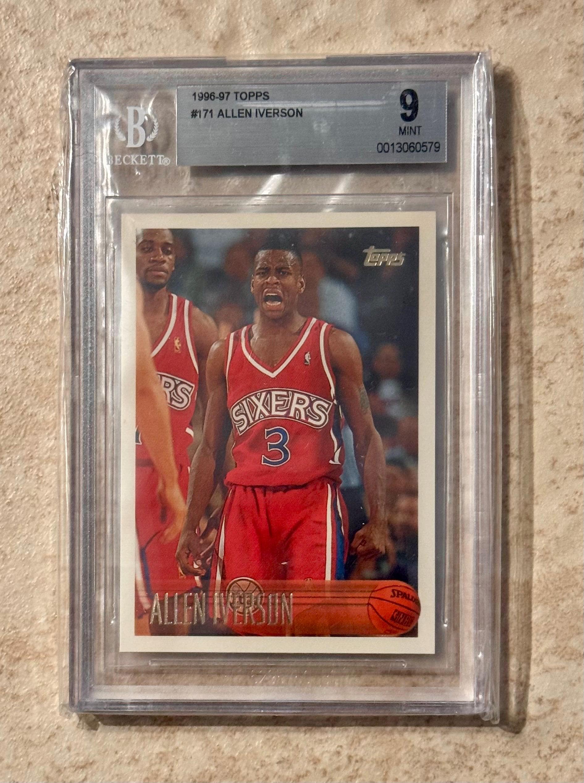 1996-97 Topps Allen Iverson Rookie #171 BGS 9 Mint Rookie Card RC
