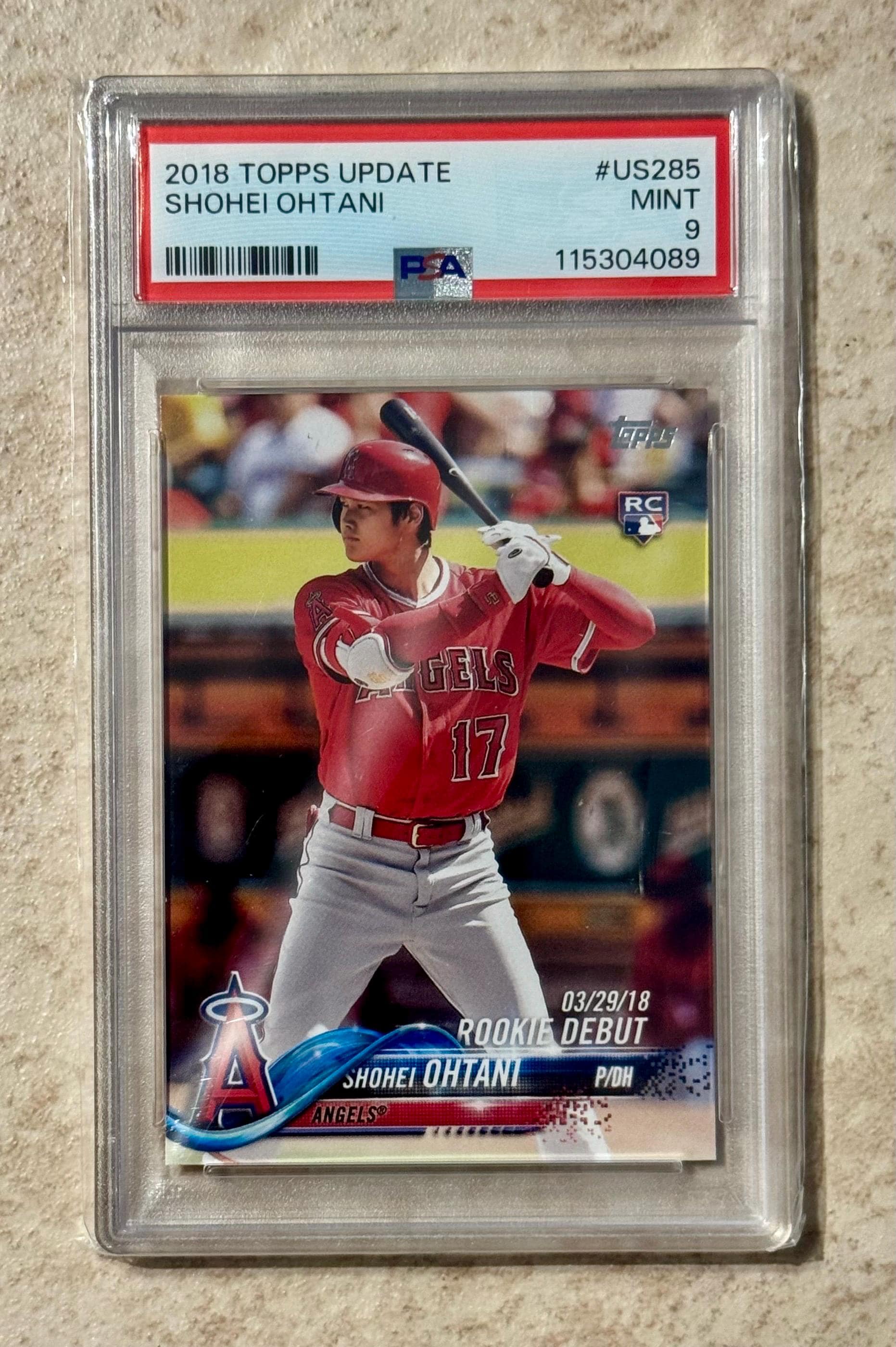 2018 Topps Update #US285 Shohei Ohtani PSA 9 Mint - Etsy