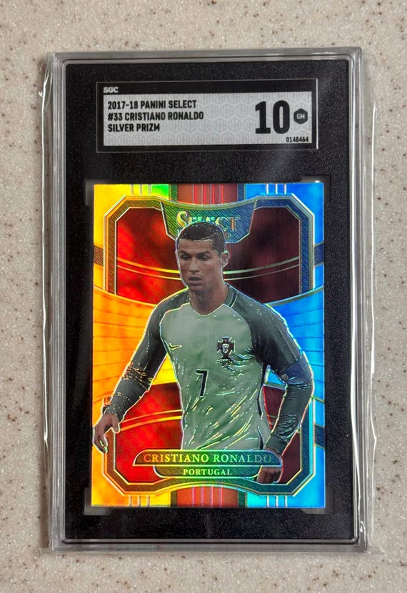 2017 Panini Select Cristiano Ronaldo #33 Silver Prizm SGC 10 Gem
