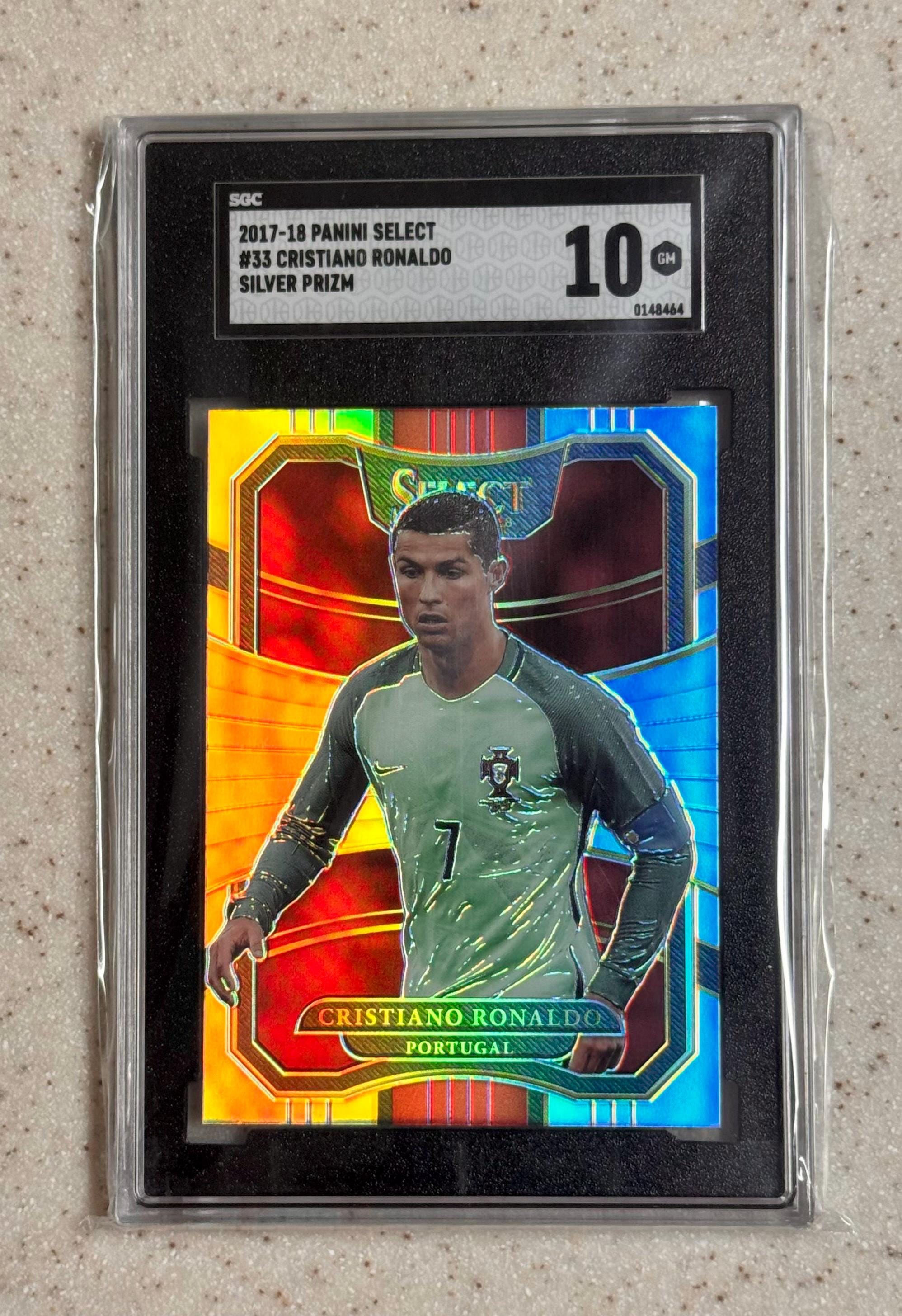 2017 Panini Select Cristiano Ronaldo #33 Silver Prizm SGC 10 Gem