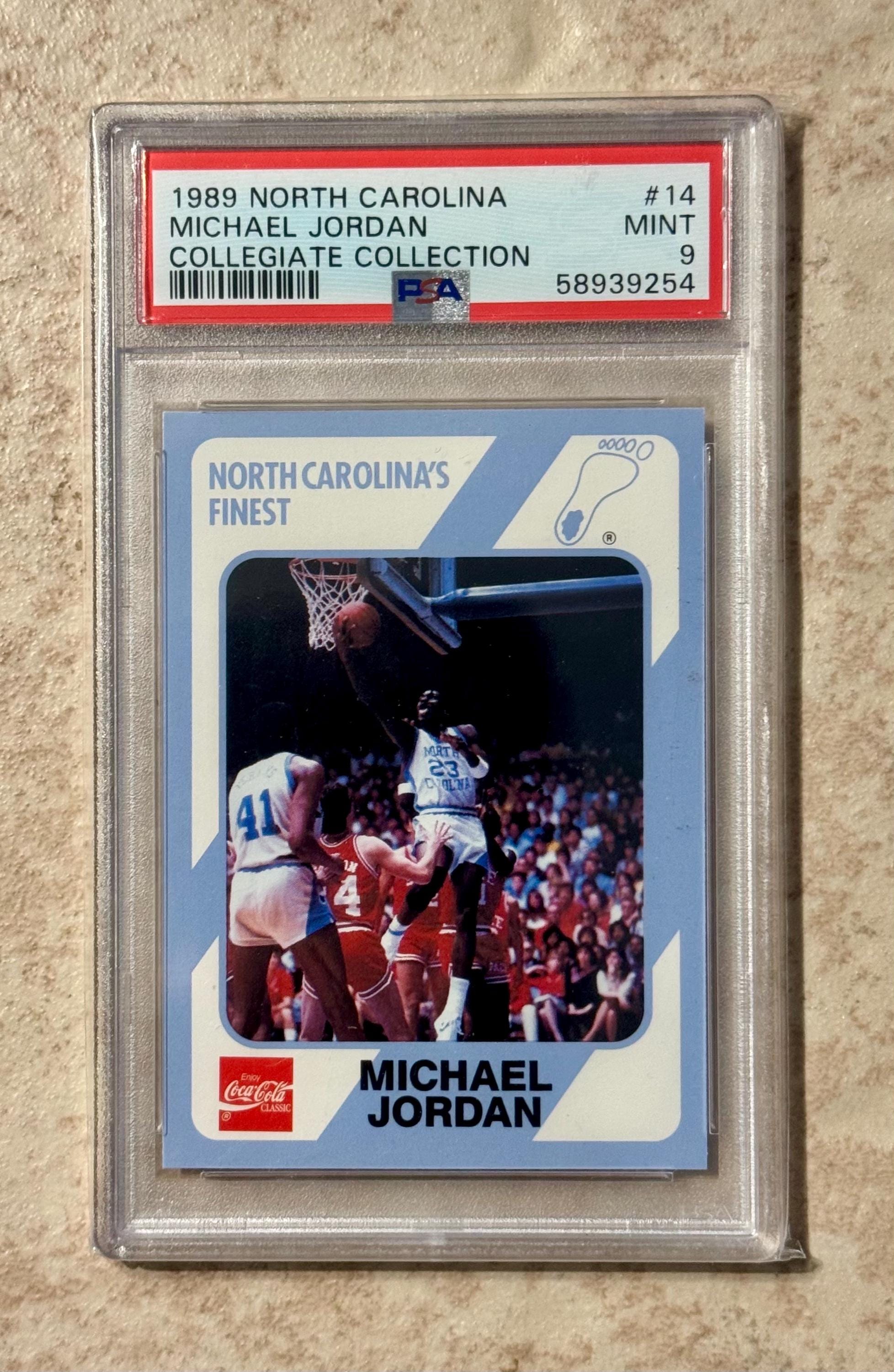 Michael Jordan North Carolina Card - Etsy