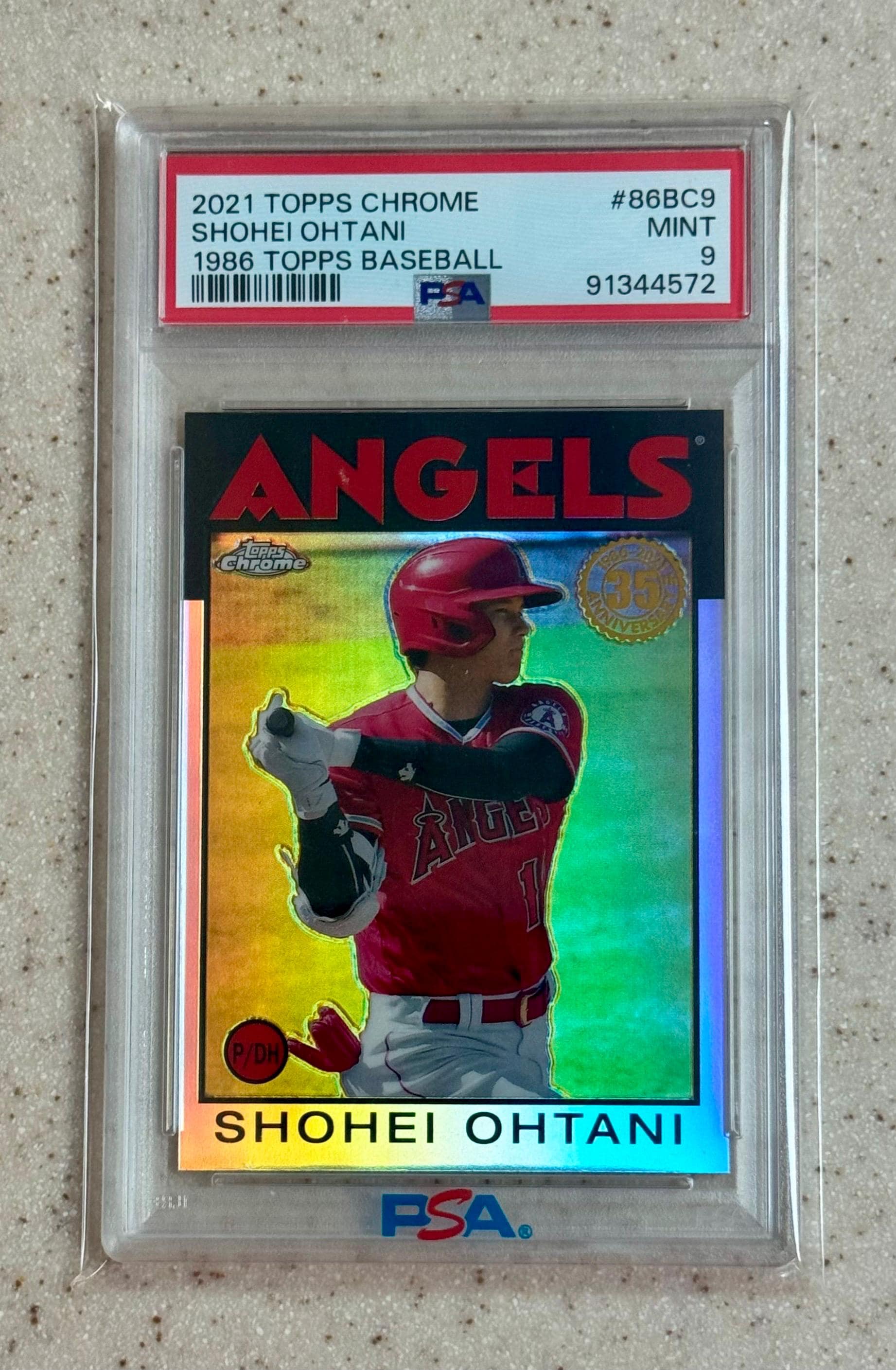 2021 Topps Chrome 1986 Topps Shohei Ohtani #86BC-9 PSA 9 Mint Los