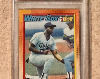 1990 Topps Frank Thomas #414 Name On Front White Sox HOF Rookie Card PSA 9 Mint